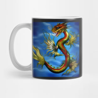 Aquatic Chinese Fish Dragon Mug